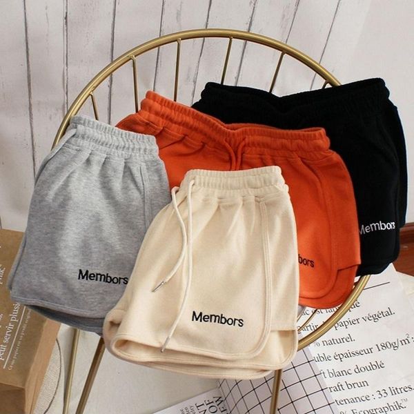 

summer shorts women fashion ladies elastic waists wide leg short pants girl casual cotton shorts home for female, White;black