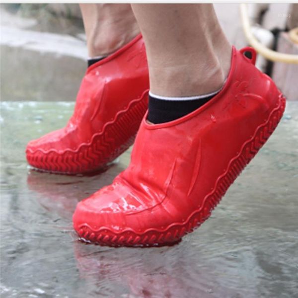 

shoes reusable cover rain shoe covers waterproof anti-slip rain cusods for boot shoes days for u151, White;pink