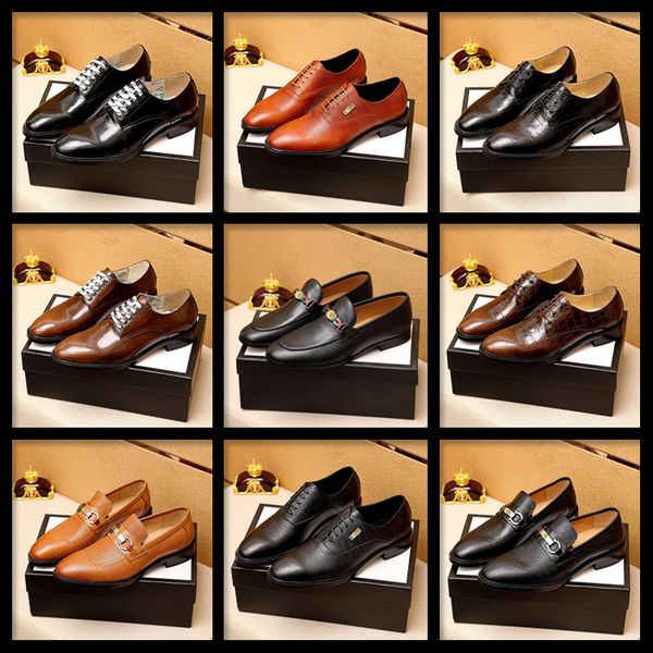 

autumn new men shoes classic men dress shoes leather wedding shoes luxury men formal flats business sneakers, Black