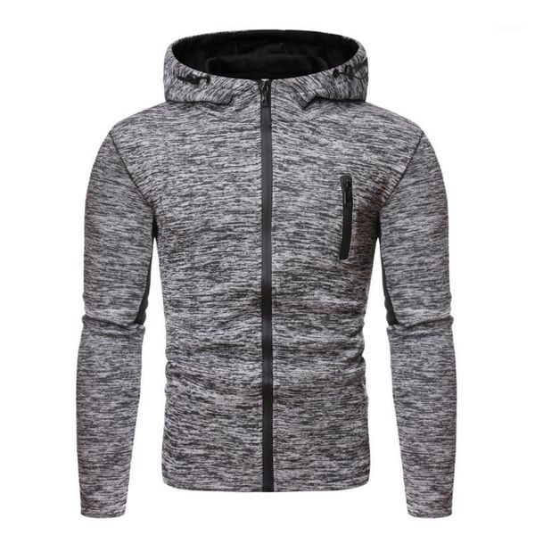 

men's casual hoodie waterproof zipper design large size hooded sweatshirt1, Black