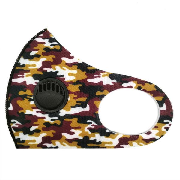 

factory silk camouflage ice with cotton valve anti-dust mouth mask washable reusable camo face designer masks 10st pecvu