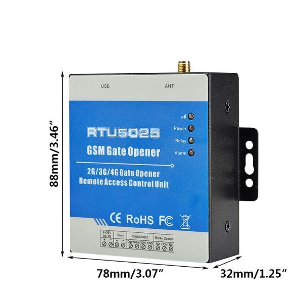 

1set gsm rtu5025 wireless swing sliding gate opener relay switch remote control access control phone call home