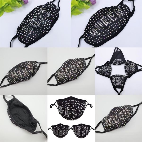 

factory41jtdhl letter dustproof diamond face bling protective mask pm2.5 mouth masks washable reusable women c