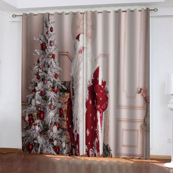 

customized size luxury blackout 3d window curtains for living room christmas curtains 3d stereoscopic curtains