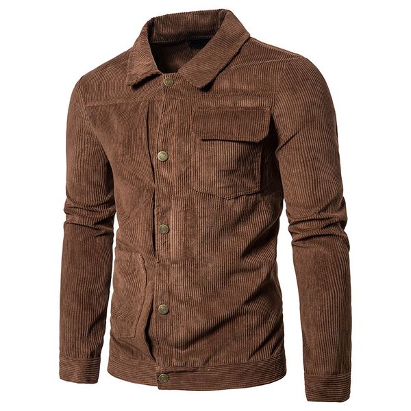 

2021 the new new casual male corduroy coat pewg, Black;brown
