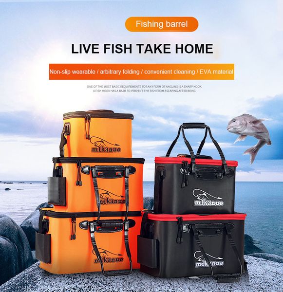Bag Bag Live Fish Bucket 5 размеров в походы
