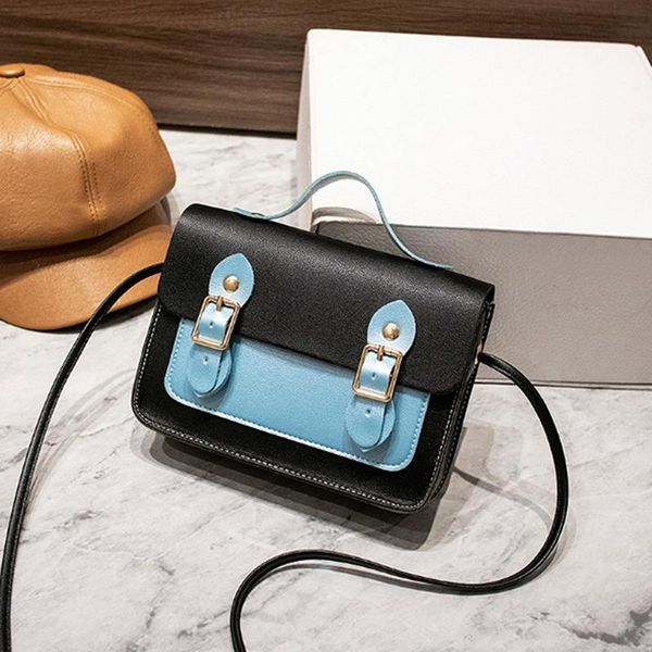 

cross body pu leather women mini crossbody bags hit color ladies small square shoulder bag female flap purse handbags girls clutch tote