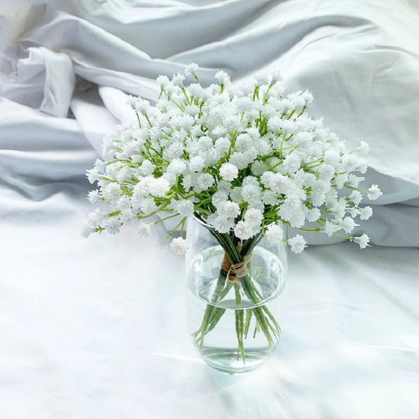 

1pcs 20cm white babies breath artificial flowers fake gypsophila diy floral bouquets arrangement wedding home decoration flowers