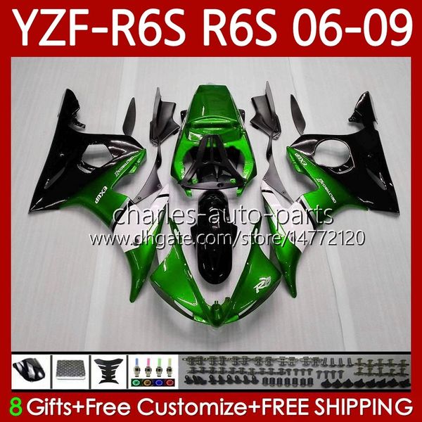 Carrozzeria OEM per Yamaha YZF-R6S YZF R6S 600CC YZF-600 2006 2007 2008 2009 Metal Green Body 96No.60 YZF R6 S 600 cc YZFR6S 06 07 08 09 YZF600 2006-2009 Fairing moto