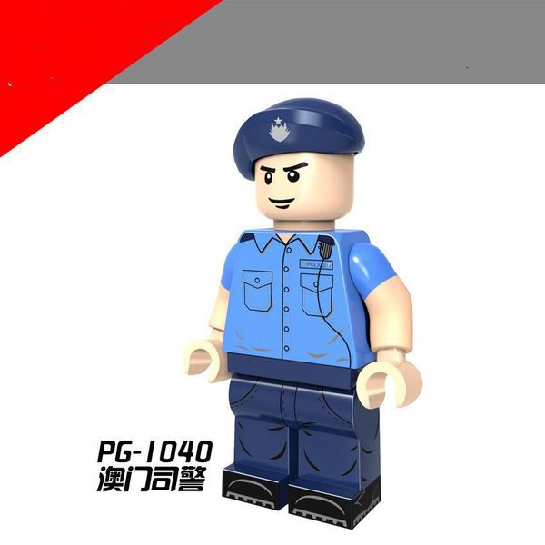 

police series marine hong kong and macau police flying tiger assembled minifigure for kid adults action figure gift