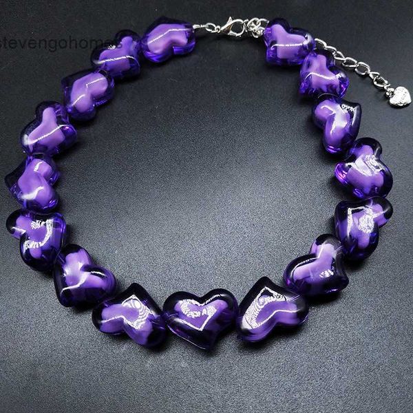 

valentine's beads peach day acrylic heart love jewelry necklace fashion accessories, Silver