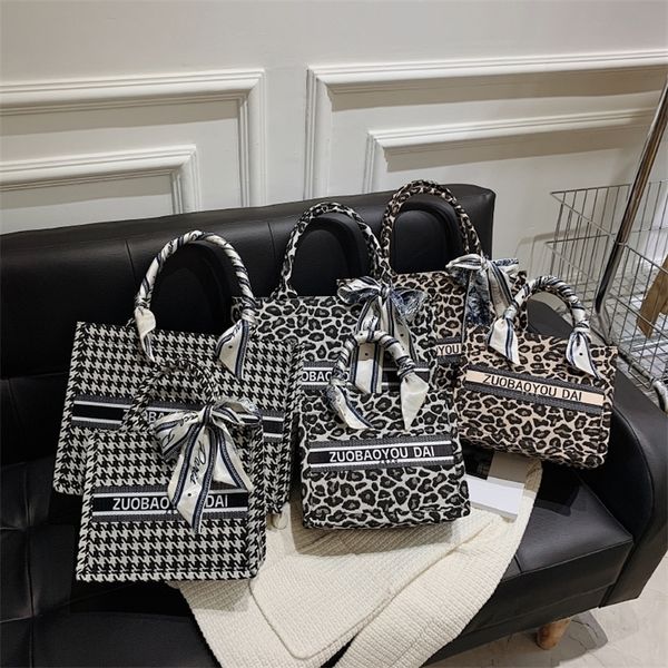 

outlet sale 80% off 2022 autumn and winter new texture large capacity leopard tote bag korean version foreign style handbag leisure armpit b