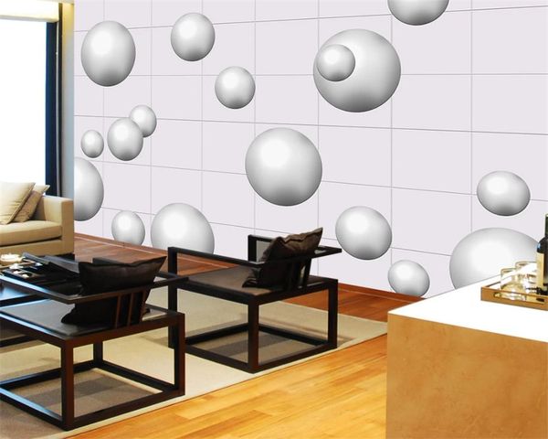 

elegant sphere 3d wallpaper simple sphere image geometric atmosphere living room background wall 3d geometric wallpaper