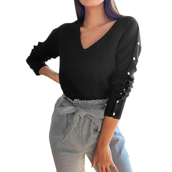 

women chic open button long-sleeve autumn female basic style casual solid color pullover temperament women clothing, White