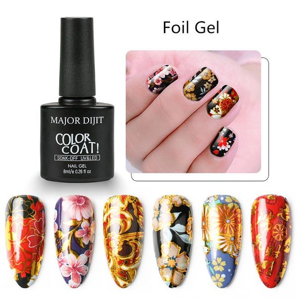 

3d transfer printing nail gel polish 8ml foil sticker glue nail diy design soak off uv led nails art gel varnish, Red;pink
