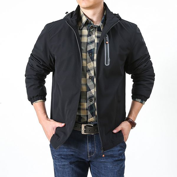 

spring and autumn new plush thickened warm jacket men's outdoor four side elastic quick drying breathable coat 20777a, Black;brown