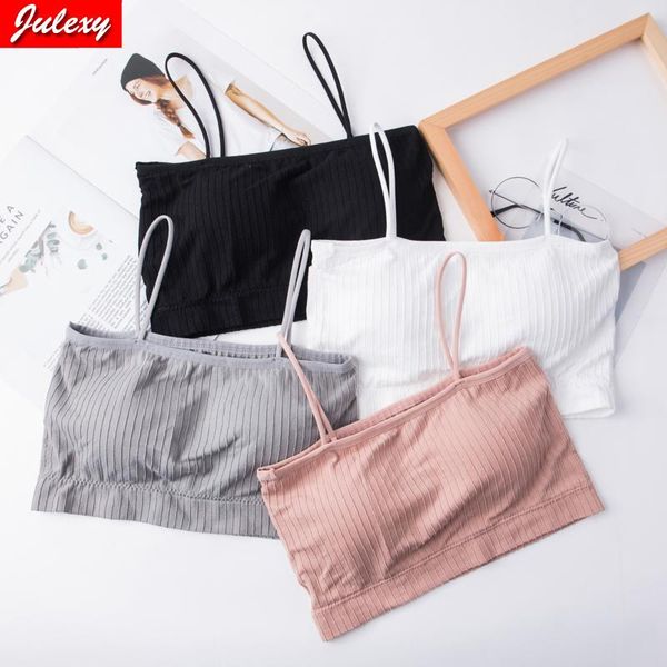 

julexy new 2021 cotton crop women solid femme bralette bra push up plus size underwear lingerie full cup hot, Black;white