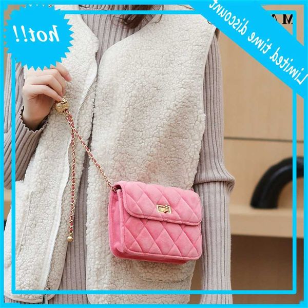 

maidudu women's 2020 new versatile xiangfeng lingge chain velvet one shoulder messenger small square bag