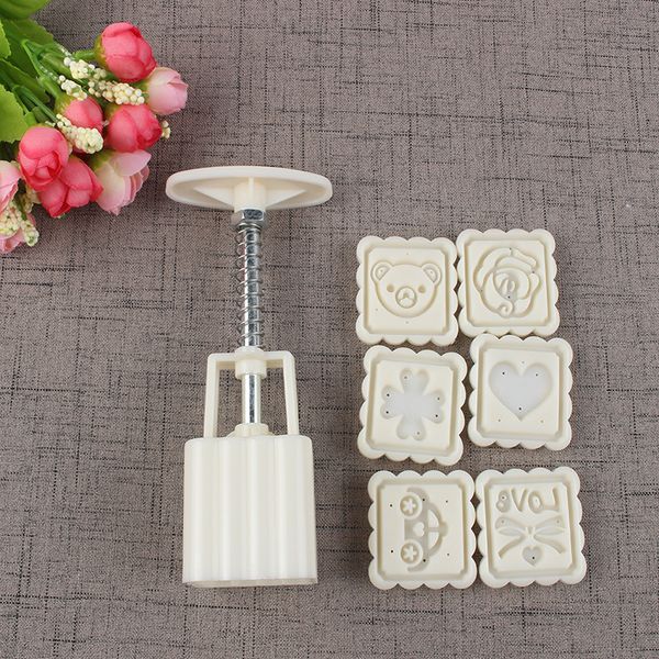 

molds diy ice skin moon cake moulds 6 tablets flower hand pressure press suit creative mould baking tool 5hs p1