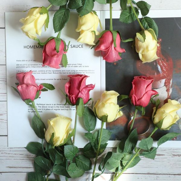 

decorative flowers & wreaths 10pcs 7 colors rose artificial flower wedding for home decoration party fake