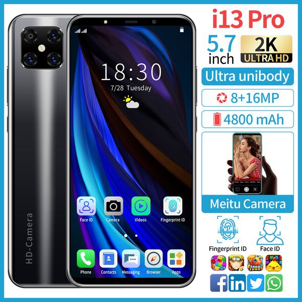 

popular i13 pro cross-border mobile phone smart android mobile phone cross-border low-cost generation foreign trade mobile phone
