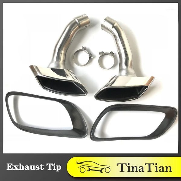 

x6 e71 dedicated 304 stainless steel muffler exhaust pipe tip for x6 e71 30d 35d 40d exhaust tail pipe accessories1