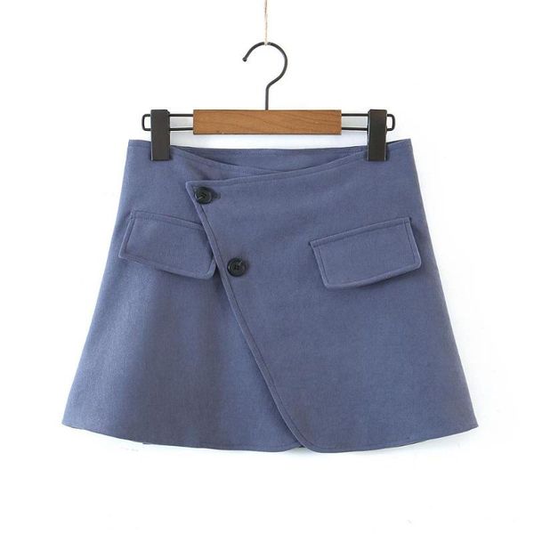 

skirts vintage woolen women mini fashion high waist corduroy a-line autumn winter streetwear, Black