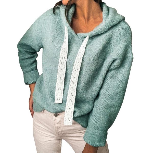 

women's hoodies & sweatshirts solid color sweatshirt long sleeve women autumn winter basic pullovers casual soft elegant hooded d30, Black