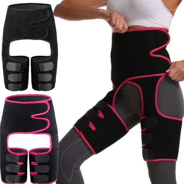 

waist support sports belt slimming leg shaper warmer slender shaping legs fat burning wraps thermo compress 21, Black;gray