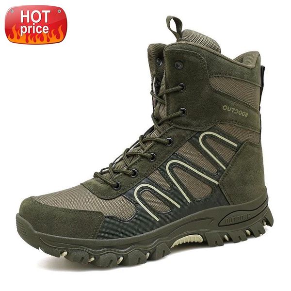 

brand men military boots quality special force tactical desert boots combat ankle boats army work shoes leather snow 47 #928p