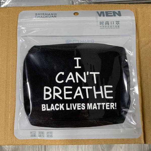 

washable 2020usa i cant breathe face cotton mask black lives matter fashion for adults letter print cloth designer masks
