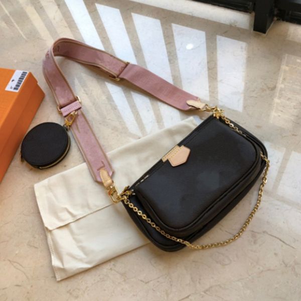 

quilted leather crossbody chain bag floral 6 colors three-piece suit with coin purse versatile interior compartment luxurys designers bag