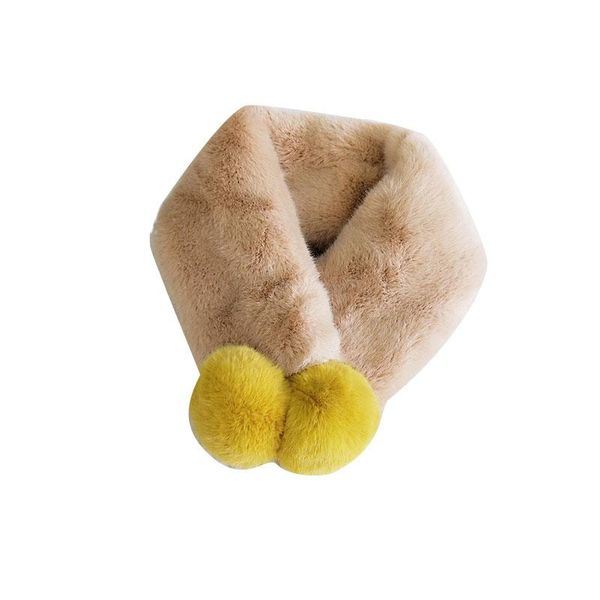 

imitation faux-fur scarf for women autumn and winter collar thick warm plush bib solid color hair ball scarf soft, Blue;gray
