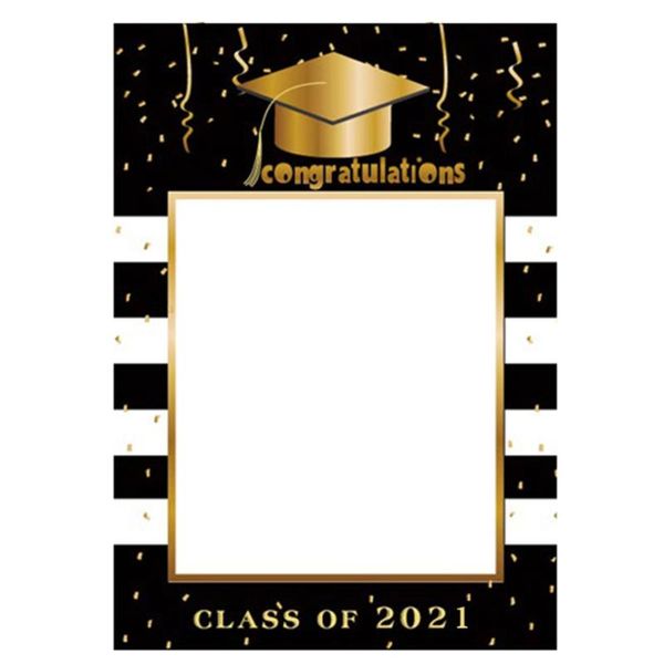 

1pc 2021 graduation party p prop paper p frame graduation decoration