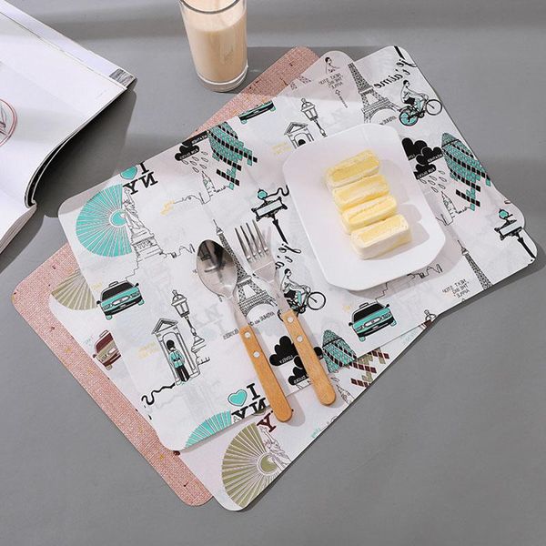 

1 шт. печать nordic style теплостойкая квадратная форма coaster placemat для обеденного стола изоляционная пластина коврик водонепроницаемый