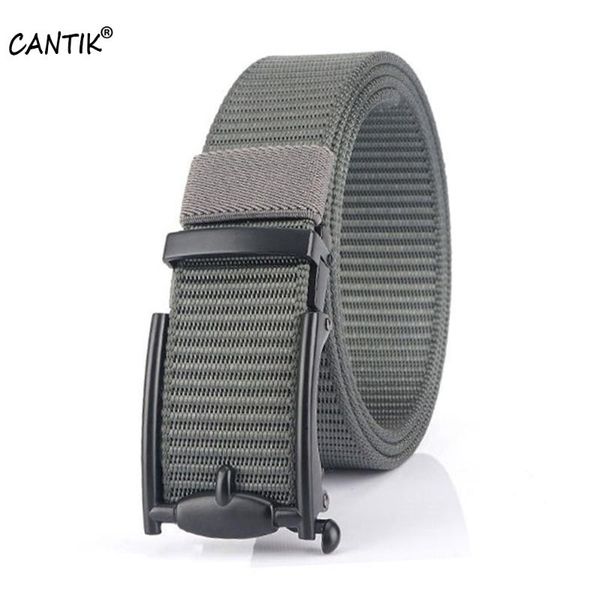 

cantik quality nylon & canvas belts for men unique simple design fake pin automatic buckle metal clothing accessories cbca272, Black;brown