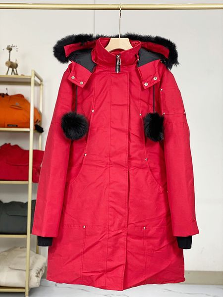 

uk winter jacket down coat with woft fur windbreaker clothes for women's mens puffer parkas north femme glossy, Black