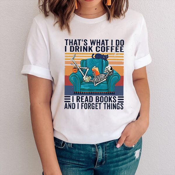 

women graphic printing cartoon fashion funny coffee cat funny casual clothes clothing tees print female tshirt t shirt, White