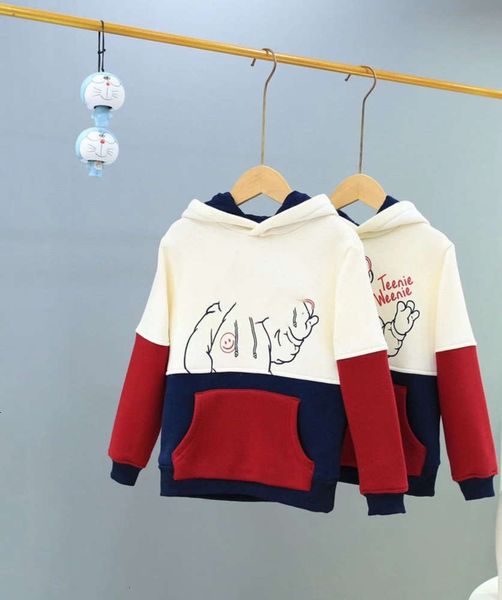 

new winter y12113 children's hooded 2020 and plush korean pullover 517e, Black