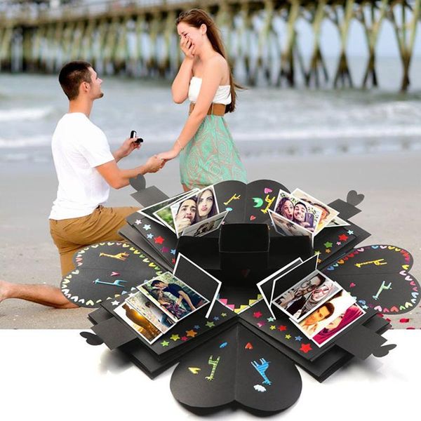 

surprise explosion gift box couple lovely memory anniversary scrapbook diy p box scrapbook valentine gift boyfriend