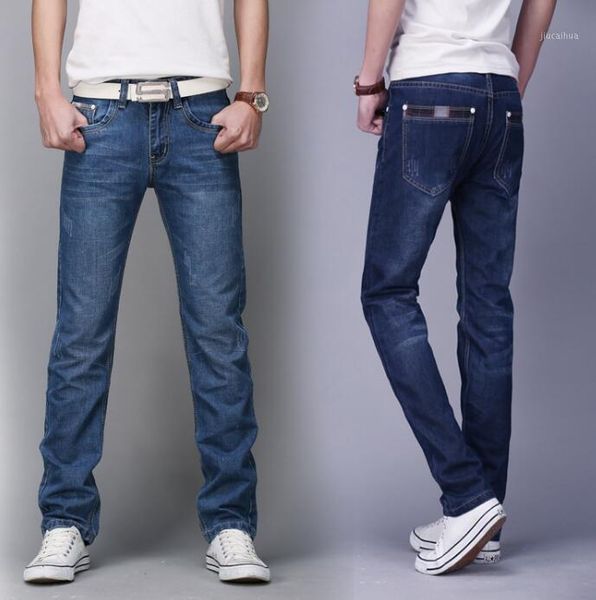 

wholesale-2016 plus size special offer limited zipper zipper man on behalf of straight men's trousers jeans in slim waist four pants1, Blue