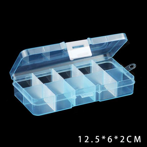 

jhnby регулируемое 10 слоты отсек пластиковые jewelry box для хранения case контейнер для организатора бусы серьги кольца подарочные коробки