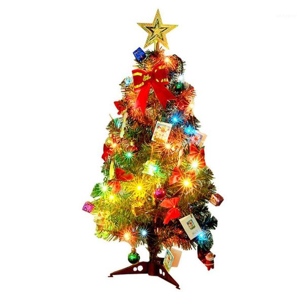 

christmas decorations 45/60cm hardcover tree with colored lights package xmas gift home ornaments1