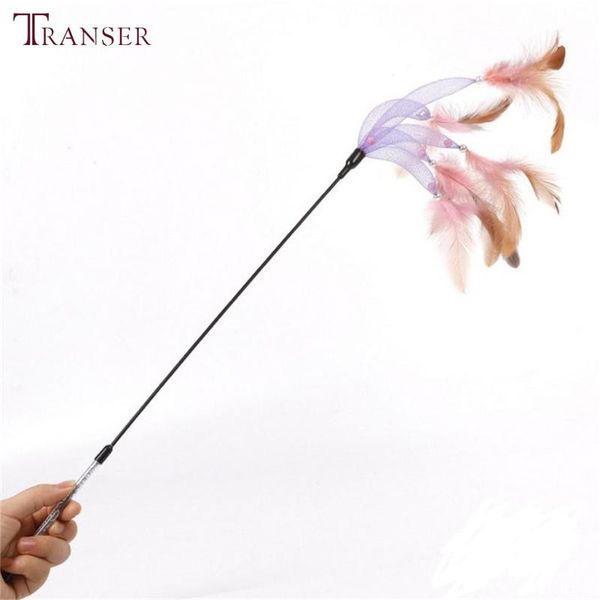 

транср смешные перья pet cat toys toys claw постепенное изменение перьев дразнить кошка палочка с кольцевой колокольчиком интерактивные прод