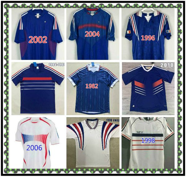 

1982 1984 1998 2002 2010 francescoli retro vintage zidane henry maillot soccer jerseys 1996 2004 football shirt trezeguet finals 2006 2000, Black;yellow