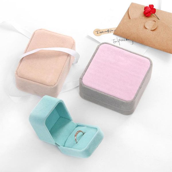 

горячие продают многоцветные бархатные ювелирные изделия ювелирные изделия коллекция коробка браслет кольцо подвеска упаковочная коробка под