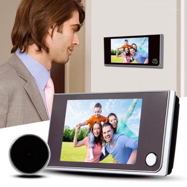 

3.5 inch lcd color screen digital doorbell 120Â° door eye doorbell electronic peephole door camera viewer outdoor1