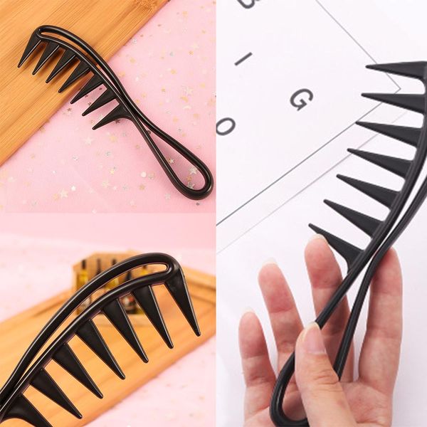 

wide tooth shark plastic comb detangler curly hair salon hairdressing comb massage for hair styling tool wmtbzq rimmer, Silver