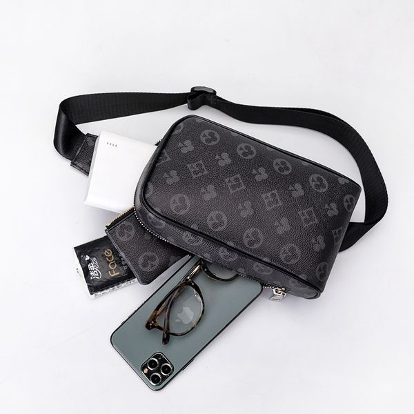 

fashion men handbag crossbody shoulder bag satchels messenger bags black grid designer style purse 30 colors mobile phone storage original p
