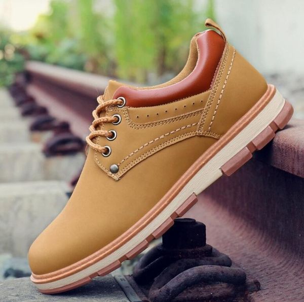 

2020 new mens sneakers loafers fashion low cut yellow black blue brown lace-up casual sports shoes outdoor walking driving shoes 39-44